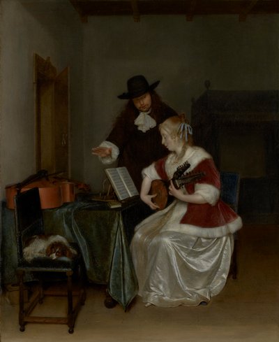The Music Lesson by Gerard ter Borch
